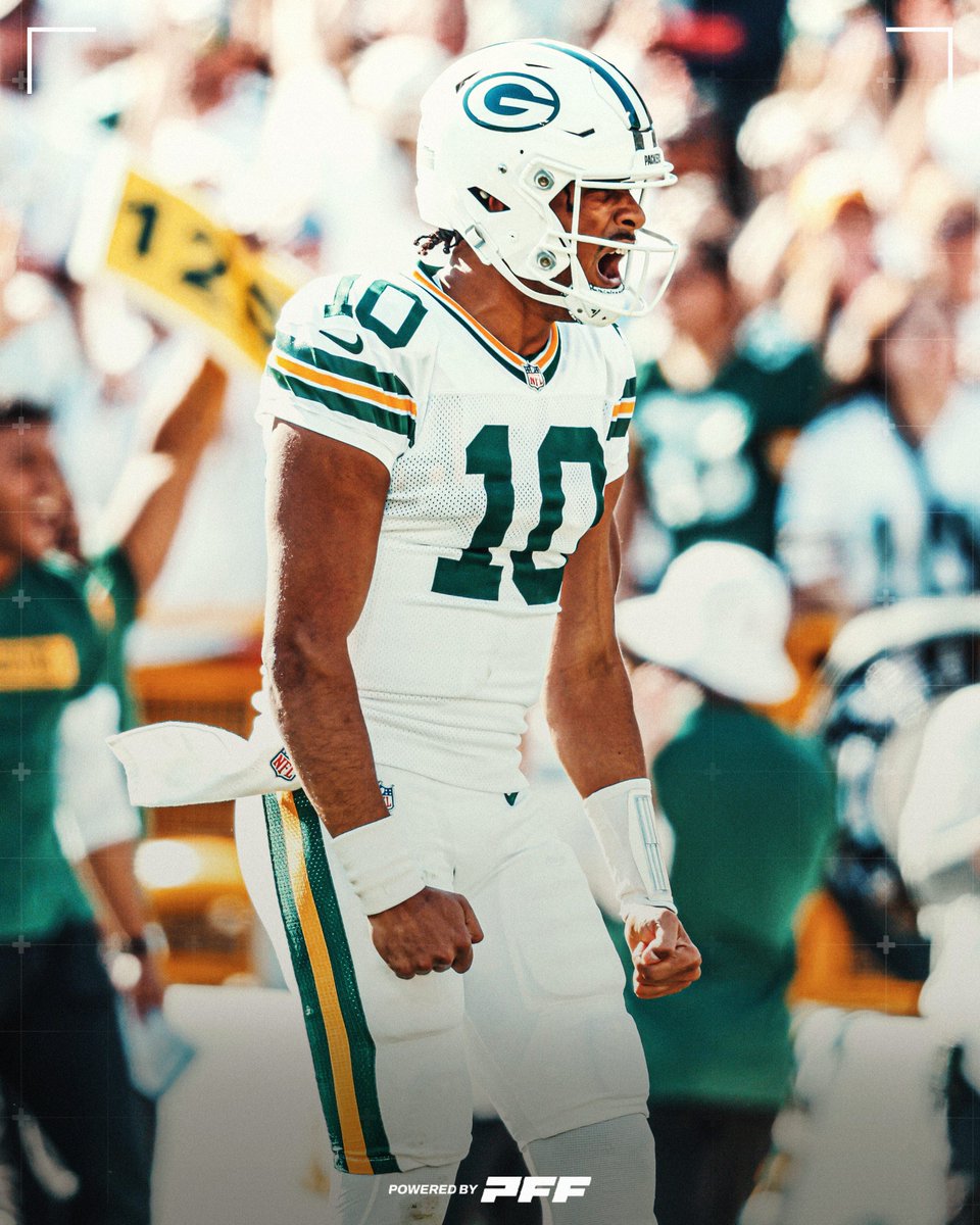 PFF's tweet photo. Most completions on 20+ yard throws over the past two years:

🧀 Jordan Love - 59 https://t.co/2JVpQzjkoQ