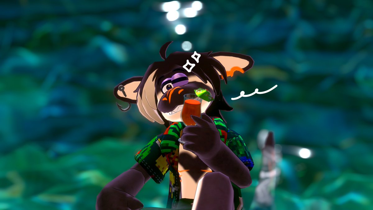 My first avatar on the #VRChat Avatar Marketplace is now live!! 🦈

I wanted to make something really special and bespoke for it 💙

Here’s Manta the Gummy Shark Puppet!! Included ARKit FT, alt textures, toggleable clothes &amp; more! Check him out in the game right now! 🏝️