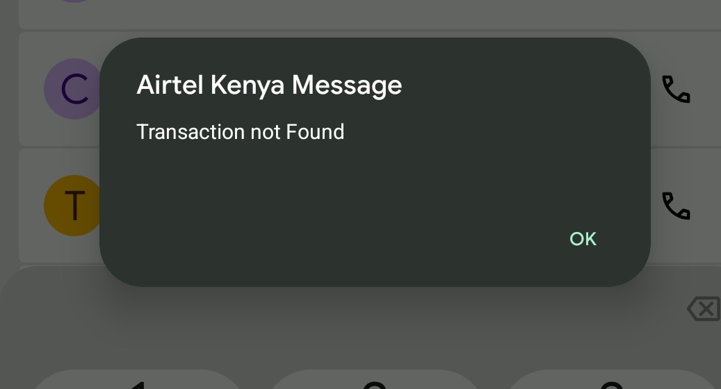 Aspyie's tweet photo. @AIRTEL_KE Lulu, I have tried *334# and it says transaction not found when I enter the transaction code. That's the transaction up there @AIRTEL_KE, initiate the reversal, kindly. @iLOTBETKenya have not been helpful whatsoever. https://t.co/K0O5a7jOJZ