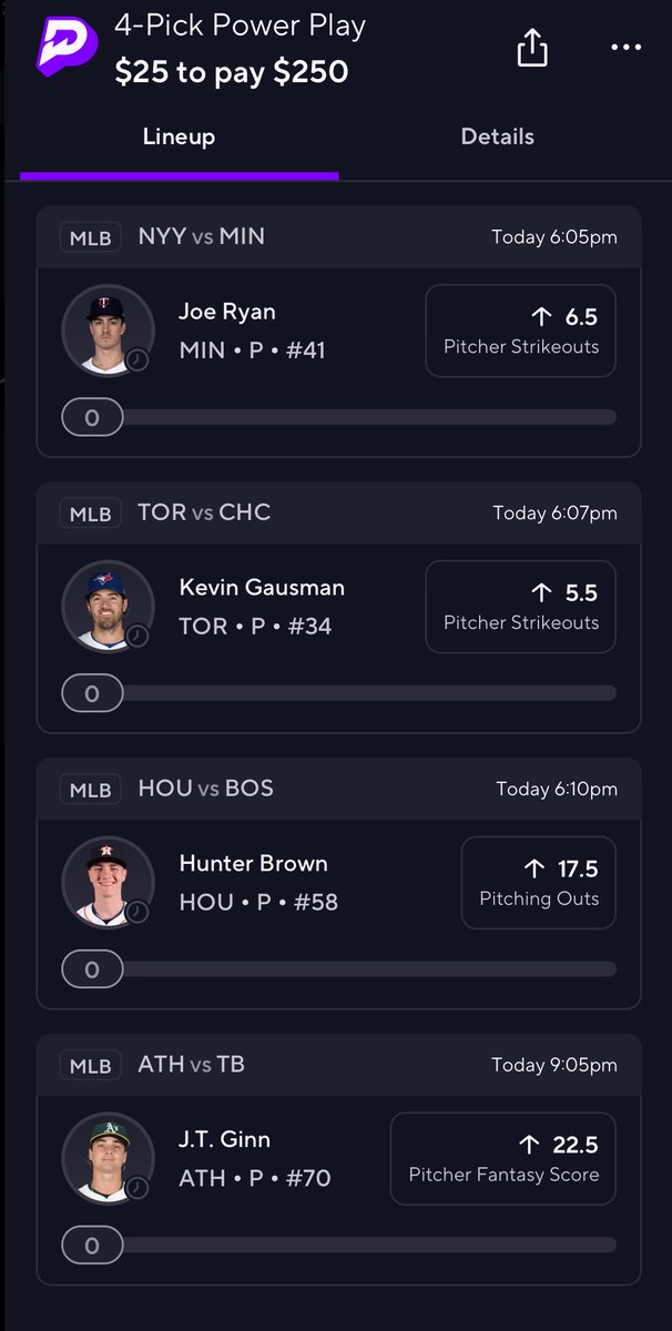Quick 4 man baseball I’m back 😊
#MLB #MLBPicks #4Man #Tail