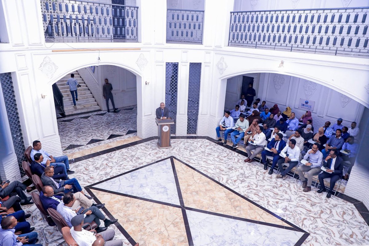 Permanent Secretary Office for Foreign Affairs🇸🇴 (@psmofa) on Twitter photo This week, the Permanent Secretary for Foreign Affairs, H.E. <a href="/HamzaHaadoow/">Hamza Adan Haadoow</a>, met with staff at the MFA HQ, urging dedication to duty, proper attendance, and commitment to assigned tasks. He commended the team for serving Somalia day and night, often beyond their required hours. 🇸🇴 This week, the Permanent Secretary for Foreign Affairs, H.E. <a href="/HamzaHaadoow/">Hamza Adan Haadoow</a>, met with staff at the MFA HQ, urging dedication to duty, proper attendance, and commitment to assigned tasks. He commended the team for serving Somalia day and night, often beyond their required hours. 🇸🇴