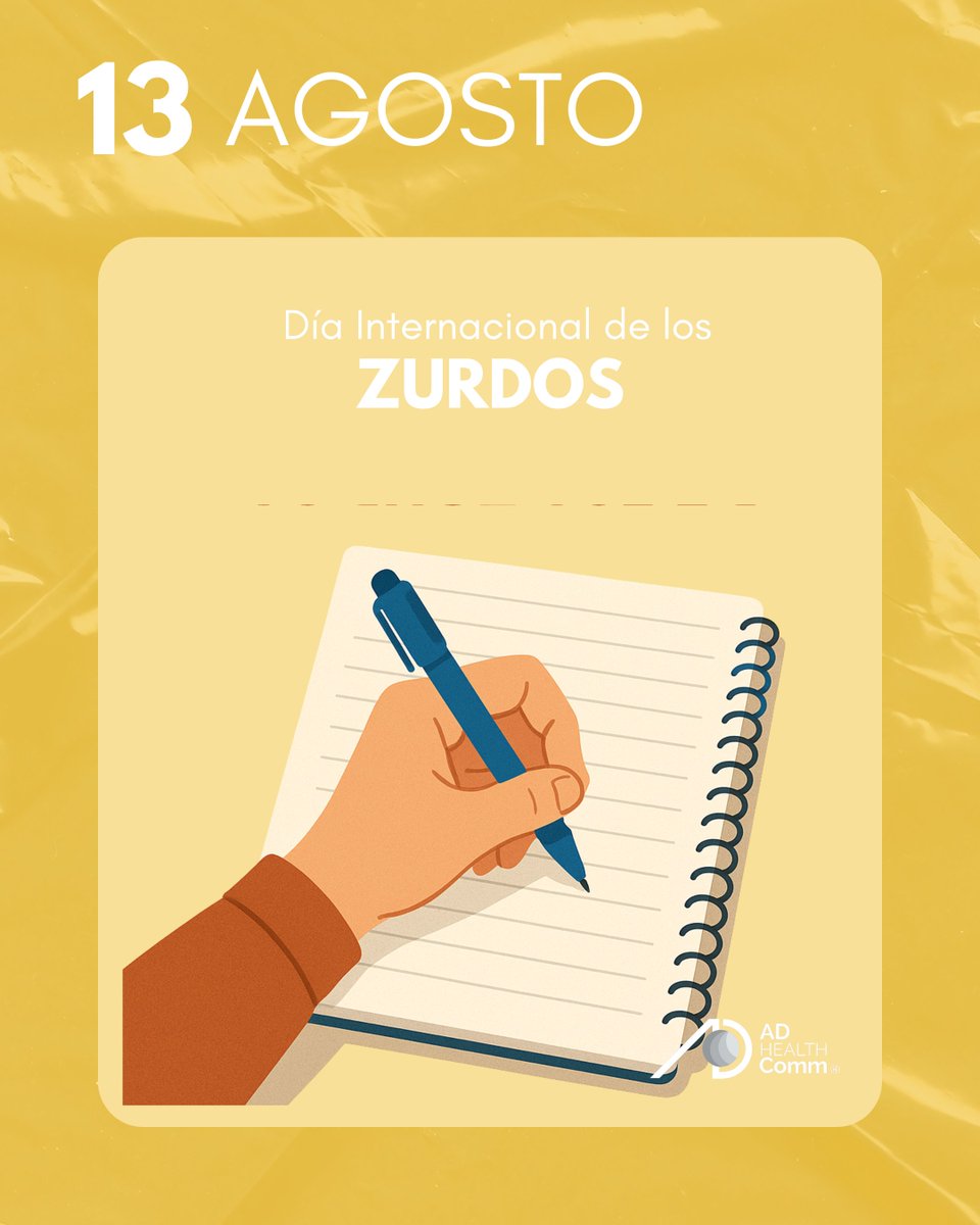 ADHealthComm's tweet photo. 1️⃣ Hoy es el Día Internacional de los Zurdos ✋🖊️
Una fecha para reconocer a quienes usan la mano izquierda como principal herramienta… ¡y que representan aproximadamente el 10% de la población mundial! 🌍
#DíaInternacionalDeLosZurdos #ADHealthComm https://t.co/qjPxZMdB0p