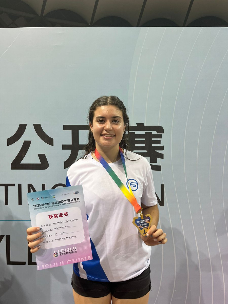 Rolling_Lemons's tweet photo. ¡ORO en China!🥇🇨🇳

Adriana conquista la Copa del Mundo de Lishui 🔥

Guille Masa logra el puesto 13° en su debut senior internacional 💪🏼

@AyuntamientoVLL @afedecyl @Deportesjcyl @DeportesVLL @patinajecyl @FedPatinaje @LunaLunaeCar 

#rollinglemons #inlinefreestyle #valladolid https://t.co/HB6ljJJVQu