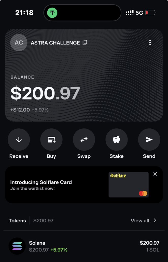 It's Astra season, degens!

I'm starting a 1 SOL challenge, funded by <a href="/tradeonastra/">Astra</a>.

Follow me to track my trades as I aim to 4x this lil $SOL.

Want to copy my trades? Here's my wallet address: BaqewuVEVN8SzpkT3TEbsnX1K3WyeuTNScZaBCYLVyun