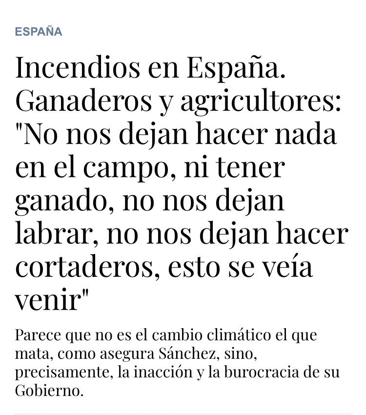 sueciasski's tweet photo. EL PLAN de #Sanchez:
-invertir 500M menos en prevención de #incendios
-prohibir x ley limpiar montes bosques campos hacer cortaderos etc 
-ordenar #incendiar CCAA del #PP para ganar elecciones generales, imponer cambio climático placas solares y desviar el foco de su corrupción https://t.co/yPmVcCMA0A