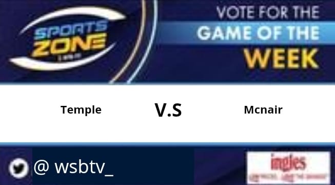 WSB-TV sports (@wsbtv_) on Twitter photo GAME of the week
<a href="/temple_tigers/">Temple Tigers Football</a> 🆚 <a href="/McnairFb/">McNair Mustang FB</a>
Friday, August 15 @ 7:30pm.
Come support your favorite team.
Watch Here: s.id/wsb-tv
<a href="/BIGDOM600/">Dominic Nicolosi</a> GAME of the week
<a href="/temple_tigers/">Temple Tigers Football</a> 🆚 <a href="/McnairFb/">McNair Mustang FB</a>
Friday, August 15 @ 7:30pm.
Come support your favorite team.
Watch Here: s.id/wsb-tv
<a href="/BIGDOM600/">Dominic Nicolosi</a>