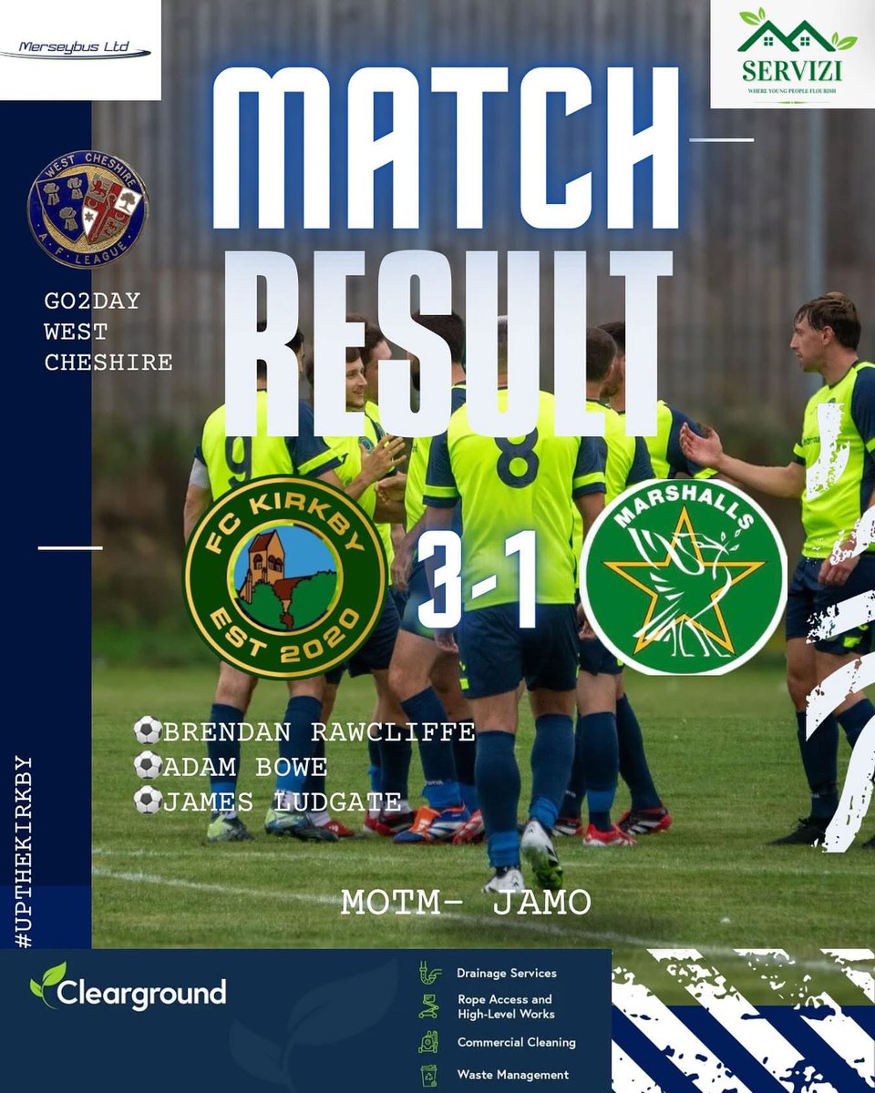 FC Kirkby Official (@fckirkbyoff) on Twitter photo Tonight Result. 2/2 for the lads. Great start to the season. Showed a bit of everything tonight. Quality, Fight, Togetherness. Well done lads.
<a href="/marshalls_fc/">Marshalls FC</a>
Goals
<a href="/BRawcliffe96/">Brendan</a>
<a href="/Jamesludgate95/">JamesLudgate</a>
Adam bowe Tonight Result. 2/2 for the lads. Great start to the season. Showed a bit of everything tonight. Quality, Fight, Togetherness. Well done lads.
<a href="/marshalls_fc/">Marshalls FC</a>
Goals
<a href="/BRawcliffe96/">Brendan</a>
<a href="/Jamesludgate95/">JamesLudgate</a>
Adam bowe