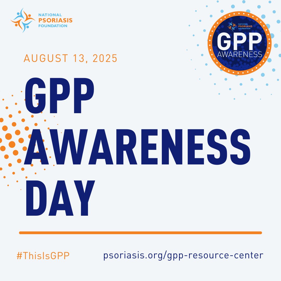 NPFPro's tweet image. TODAY is Generalized Pustular Psoriasis (GPP) Awareness Day, a day to shine a light on a rare and serious form of psoriasis. Help spread the word! 

Learn more and explore our full GPP Resource Center ⬇️ psoriasis.org/gpp-toolkit