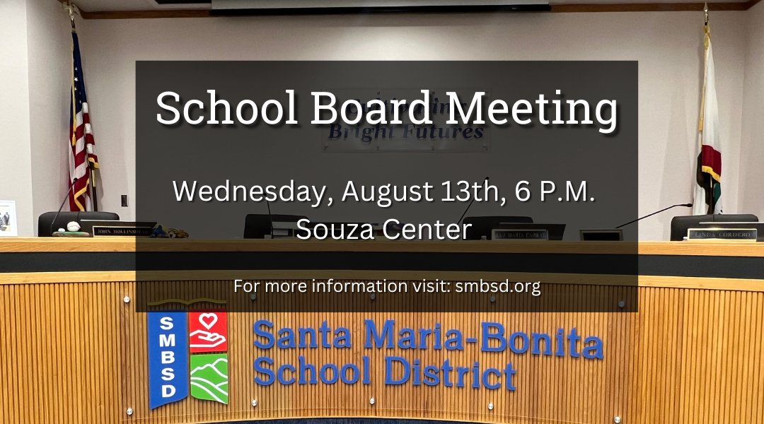 Join us tonight at 6 p.m. for our SMBSD school board meeting. smbsd.org/district/schoo… #schoolboard