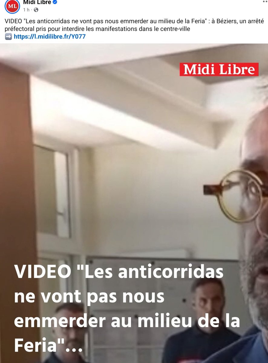 Nouvelle provocation de #RobertMénard qui a fait pression sur le ss-préfet pour interdire par arrêté la manifestation anticorrida en centre <a href="/VilleDeBeziers/">Ville de Béziers</a> :  "A force de nous faire chier tout le temps .."
 Le COLBAC a déposé un référé devant le TA Montpellier
Jugement demain ✊