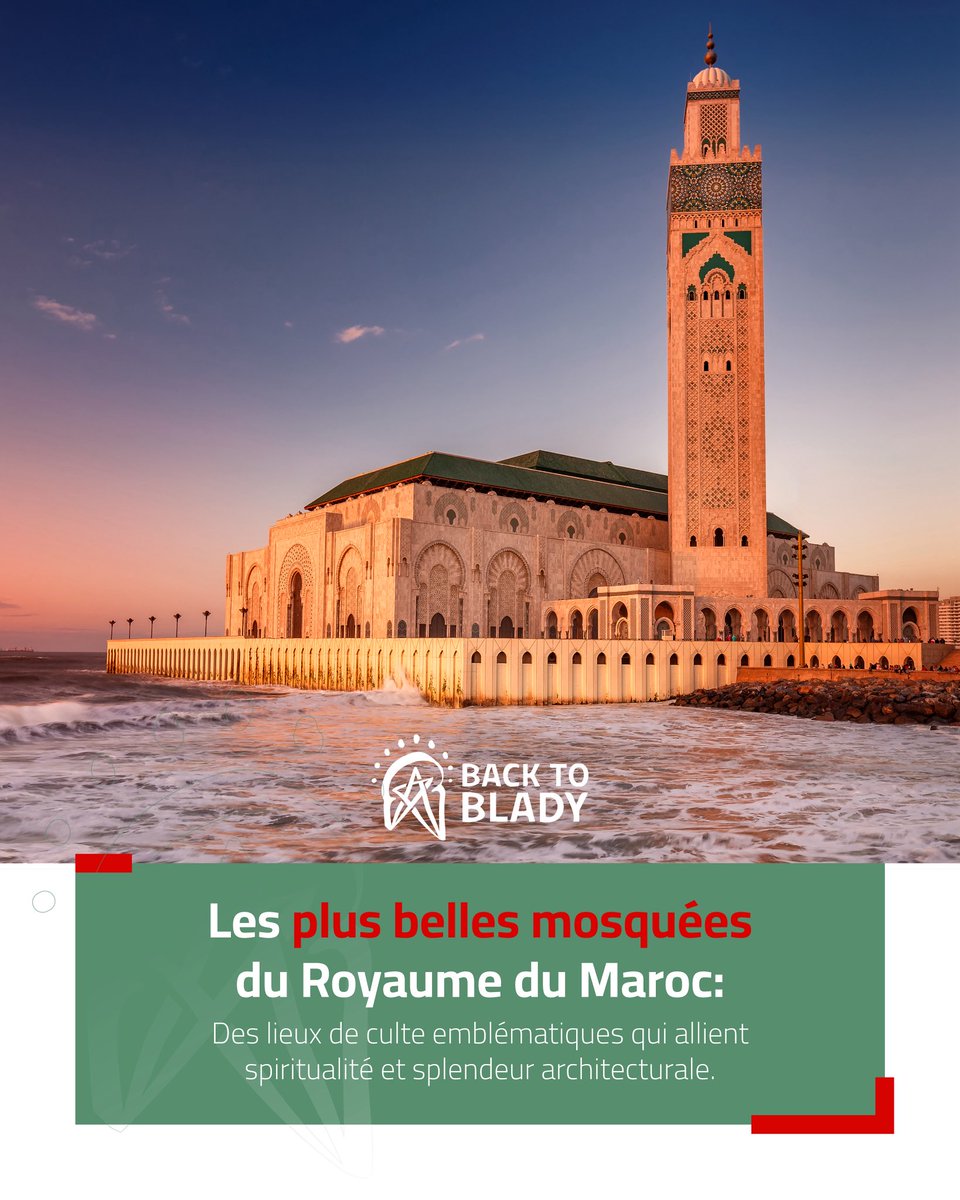 BackToBlady's tweet photo. Les mosquées marocaines, entre spiritualité et chef-d’œuvre architectural.

Un voyage à travers les plus beaux joyaux du Royaume.

🔗Lien de l’article en commentaire ⬇️ https://t.co/9IL6QFB7Lw