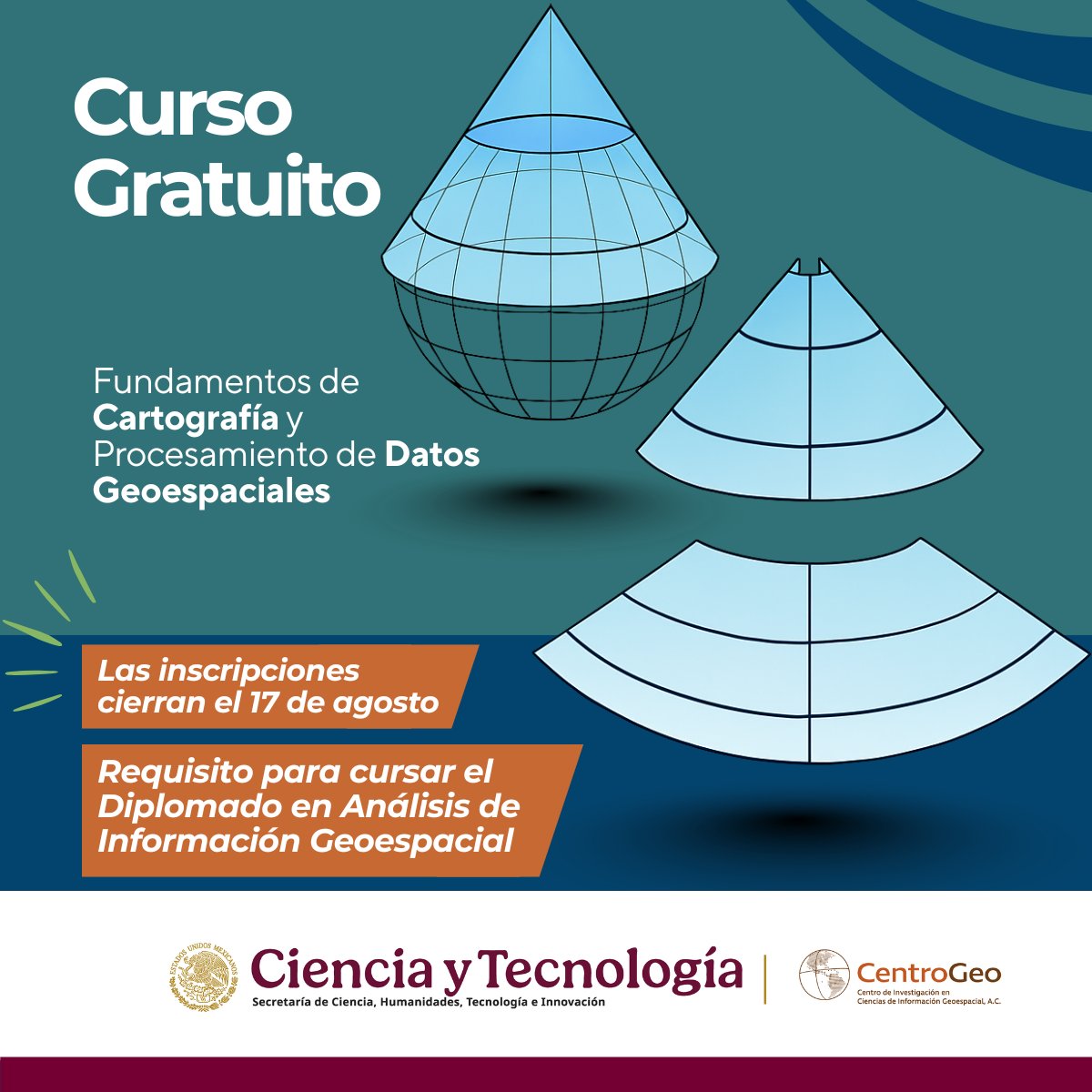 UECC_CentroGeo's tweet photo. ¡ÚLTIMOS DÍAS para poder inscribirte al curso gratuito! 

Recuerda que si quieres cursar el Diplomado en Análisis de Información Geoespacial, ESTE CURSO ES UN REQUISITO.

Inscríbete aquí: https://t.co/AVJR1lQPHT https://t.co/mOVMo876Gk