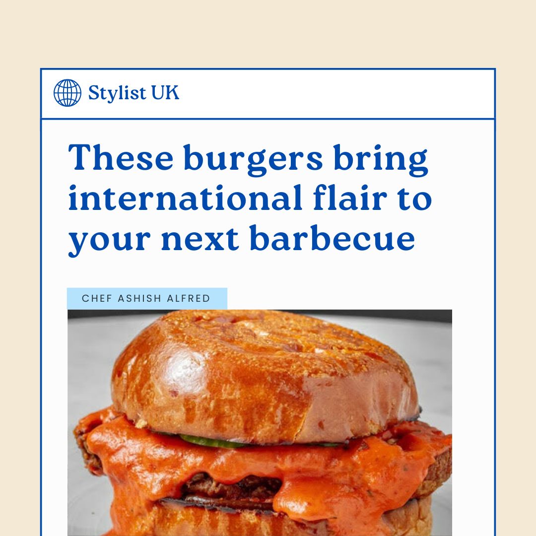 Client Spotlight: Chef Ashish Alfred
Chef Al takes burgers to the next level in the Stylist UK. From the spice-packed Indian Samosa Burger, to a rich French Bistro Burger, to a hearty British Pub Burger, each one brings bold flavor.
Get the recipes here: loom.ly/gO_HyMw
