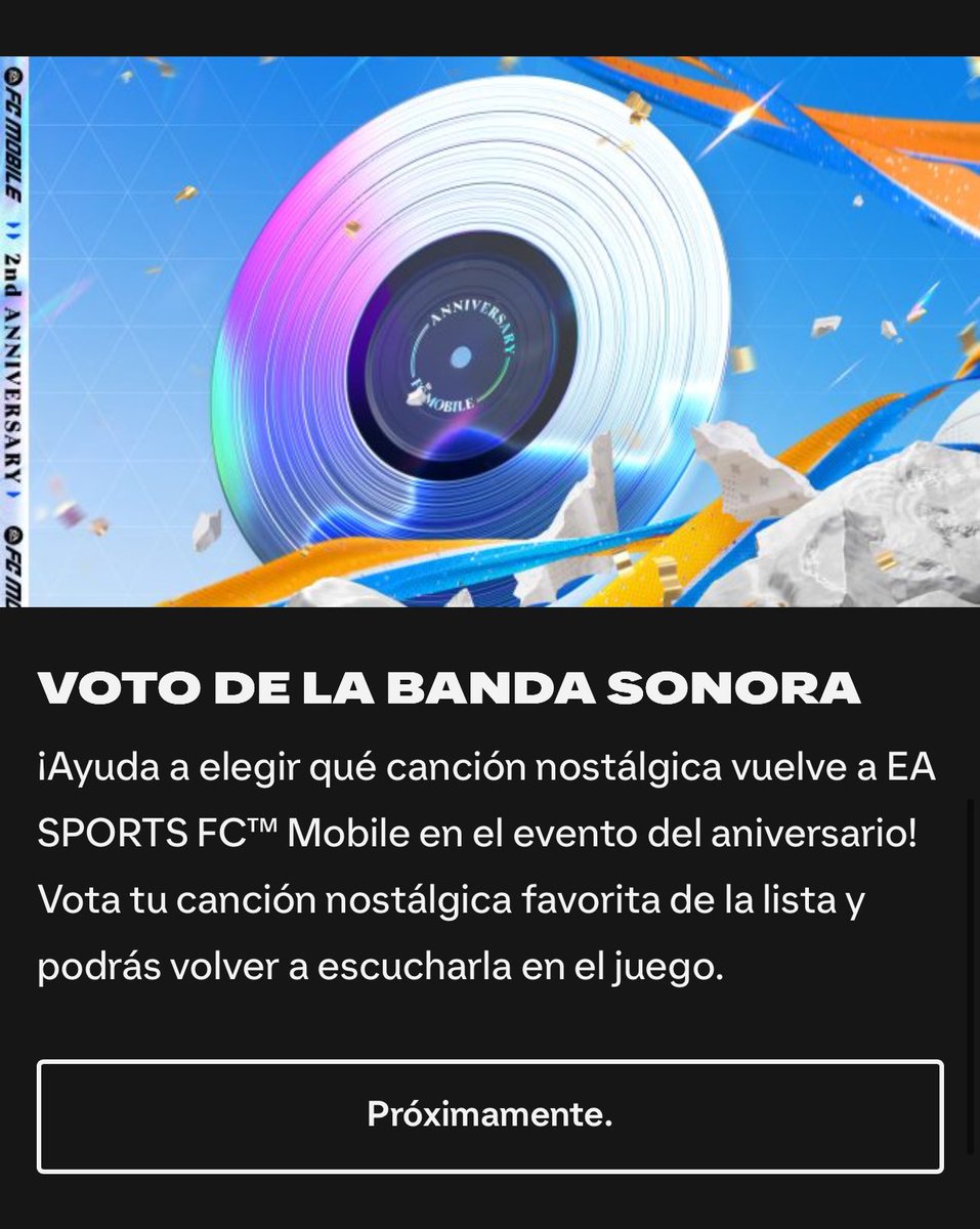 LeoFCMOBILE's tweet photo. Próximamente estará disponible votaciones para jugadores y banda sonora!!! 💣💣💣
@tutiofifa @HDWolvie @FirstHalfYT @JoseAlep1 @NeuxFM @ALXNSO_MOBILE https://t.co/Sc5gfodrrd