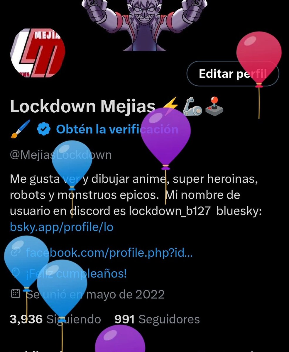 MejiasLockdown's tweet photo. TICKETS PLEASE 🎟️ 
#bday #HAPPYBIRTHDAY 

Hoy ha salido globos y un nuevo YO en su modo Big Top 🎩 
GRIM-LOCK

Feliz cumpleaños a mi. Se los agradecería mucho https://t.co/IjgpXYib4I