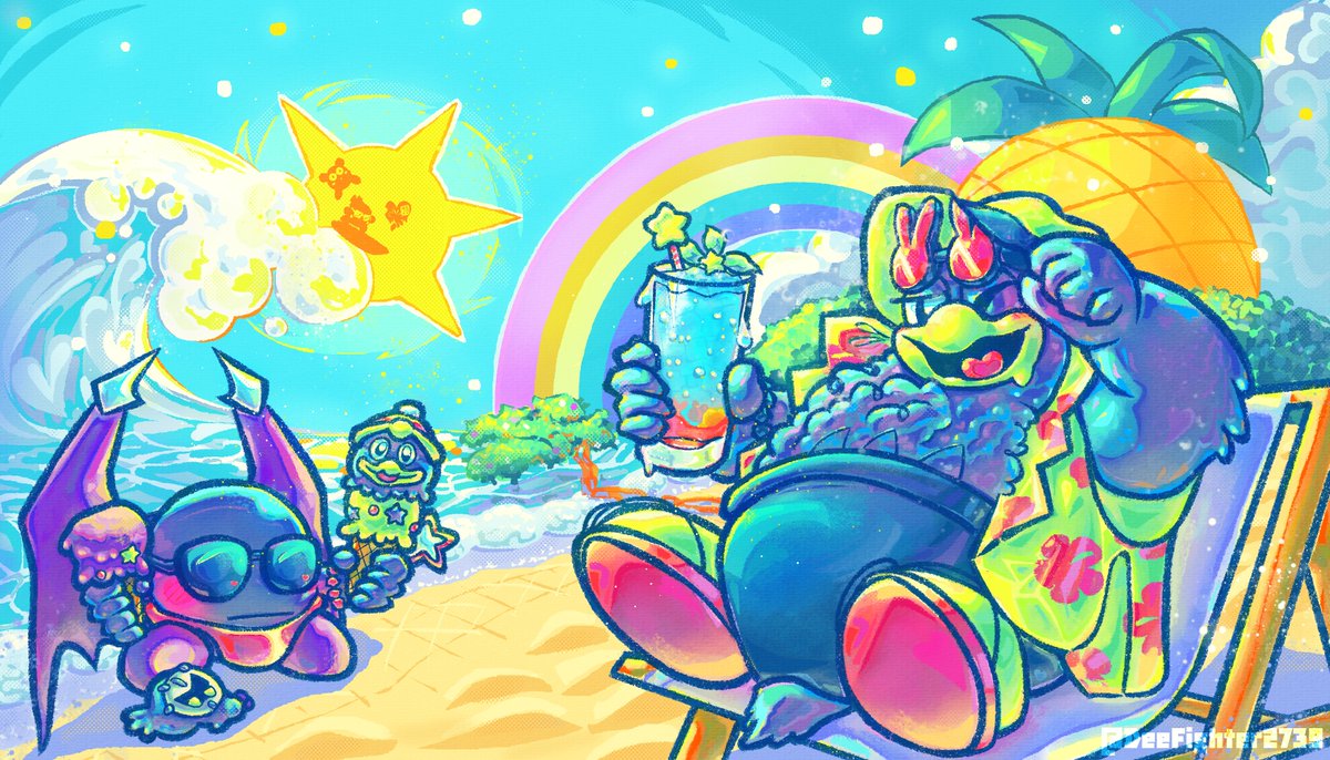 It's summer at Dedede's Resort😘🐧☀