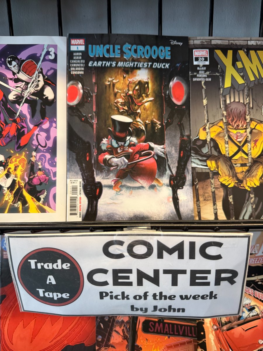 trade_tape's tweet photo. Happy New Comic Book Day!

Here are this week's staff picks:

John - Uncle Scrooge
Jeff - Spider-Man &amp; Wolverine
Travis - Transformers https://t.co/3Rzg53jvPB