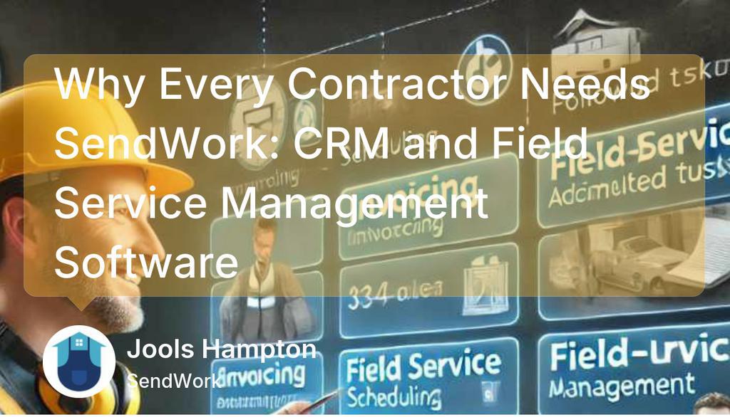 sendwork's tweet image. Contractors across industries have experienced firsthand how SendWork’s CRM and field service management software transform their operations.

Read more 👉 lttr.ai/AYGmc

#ContractorSoftware #FieldServiceManagement #CRMForContractors #BusinessAutomation