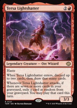 isaquefaverani's tweet photo. @ffixbrasil Exemplo:
T1: Land + Marauding Mako
T2: Land + Agatha's Soul Cauldron
T3: Land + Tersa Lightshatter

Quando Tersa entra você pode descartar o Vivi da sua mão então exila-lo com o Cauldron. Dai você pode ativar a habilidade do Vivi nas duas criaturas, gerar 6 manas e ainda bater 6. https://t.co/NnzQGZdvHn