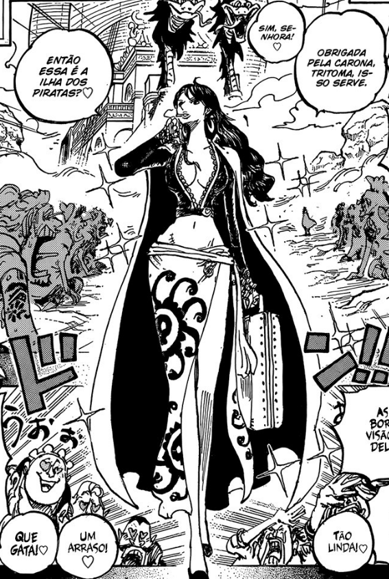o olhar despreocupado de quem nem imaginava que causaria um dos eventos mais catastróficos e épicos da história de one piece, shakky xereca de mel

#ONEPIECE1157