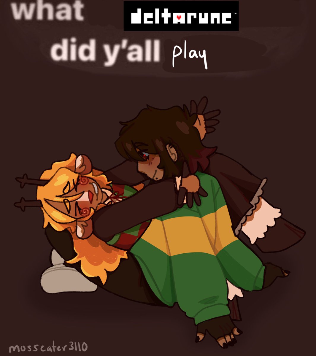 mosseater3110's tweet photo. what deltarune did yall play 😭😭😭
#DELTARUNE #kriselle https://t.co/CKk8vdlcTC
