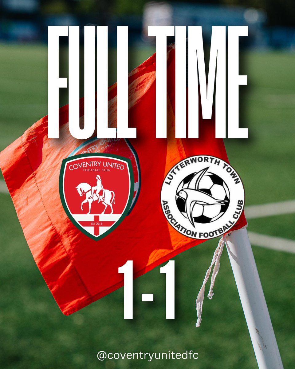 FULL TIME

Coventry United 1-1 Lutterworth Town

A late penalty save from Dan Moore keeps a share of the spoils safe for the Red and Greens

#WeAreUnited #CovUnited