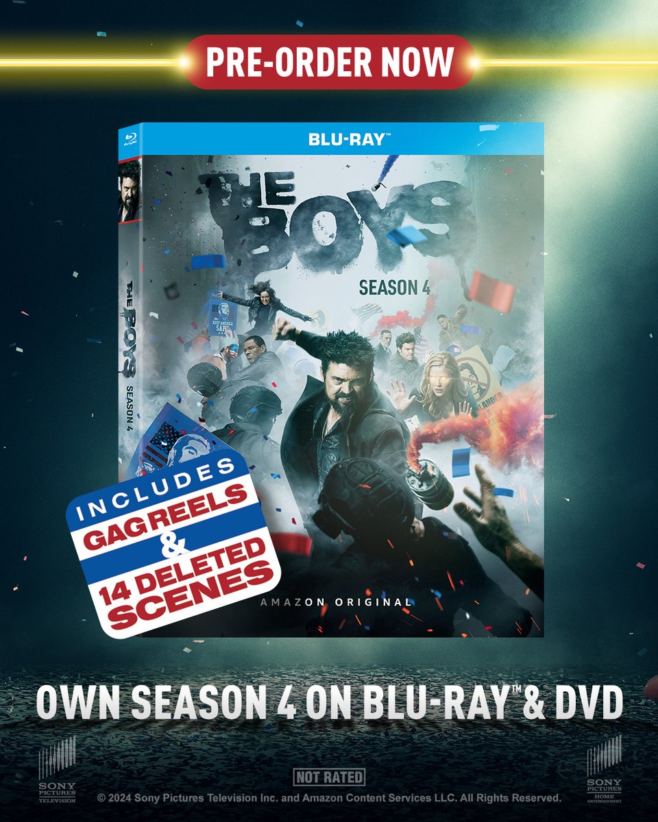 Suit up for chaos!

The Boys Season 4 arrives on Blu-ray and DVD on 8/19. Packed with explosive bonus features. 

Pre-order now: bit.ly/OwnSeason4