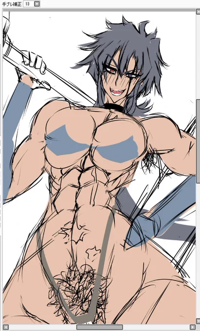 wip pixivリクエストで頂いたお題に関する キャラデザをしてました! 今日明日中には、出来上がればよいなぁ