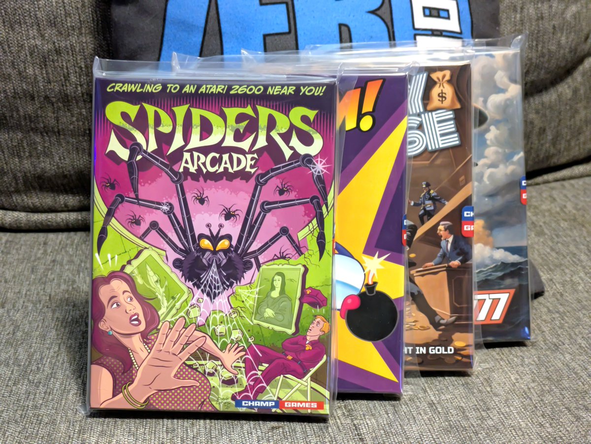 TONIGHT on ZPH we may have some bonus EXCLUSIVE UNBOXING of new Champ Games Presents releases on top of the Spiders Arcade unboxing and the interview with John Champeau!

Can you guess what the other three new releases are?

WATCH LIVE @ 6PM PT/9PM ET
twitch.tv/zeropagehomebr…