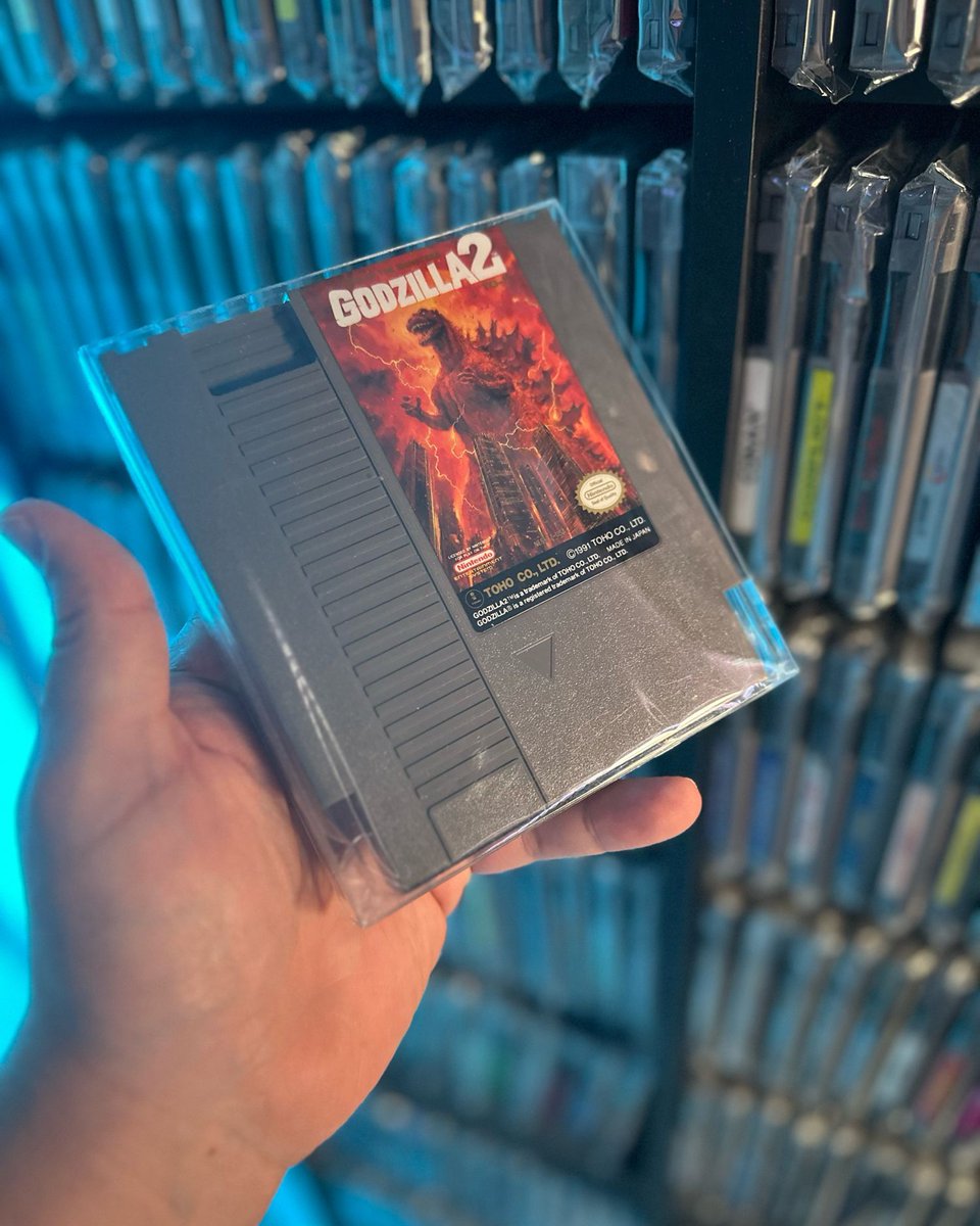 Day 221 of sharing a game from my NES Collection. Godzilla 2.  #twitch #streamer #gamer #collector #nes #retro