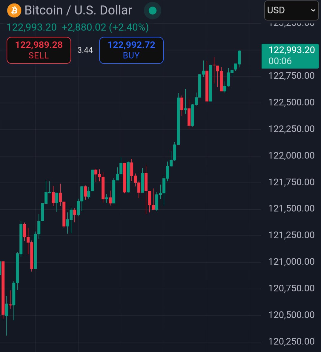 fiatarchive's tweet image. JUST IN: 💥 $123,000 Bitcoin!