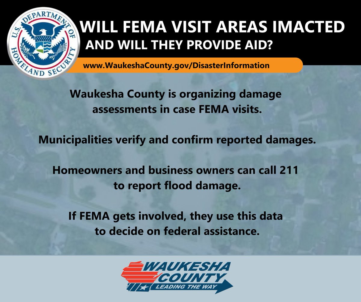 WaukCoEM's tweet photo. Flood Recovery FAQ — Straight to the Point
You asked. We answered.
- Cleaning up mold safely
-Will FEMA provide aid?
Also, Call 211 to report any flood or area damage.
Share this to help your neighbors. https://t.co/CLRZPzfeH9