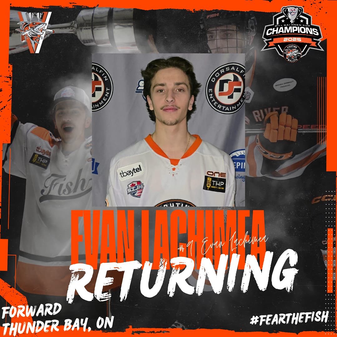 🚨Returning🚨

Evan Lachimea is back for his 3rd season as a Walleye! The 20 yr old local product had 20 pts in 37 GP last year while doing anything it took to help the club. He added 6 pts in the playoffs and was an integral part of our 2nd Bill Salonen Cup. 

Welcome back!