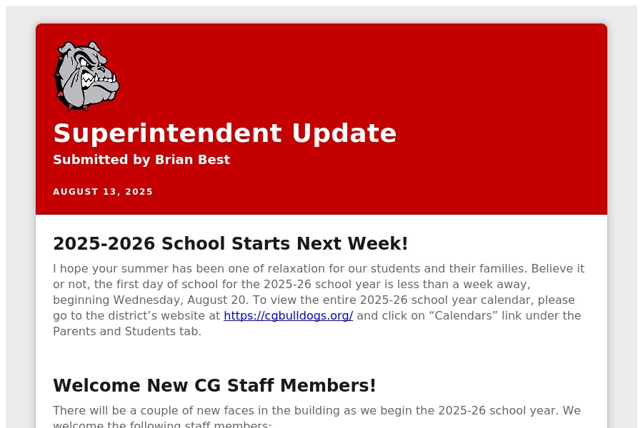 Superintendent Report for the week of 8-13-2025 psqr.io/tI_3WkgUC9 via <a href="/ParentSquare/">ParentSquare</a>