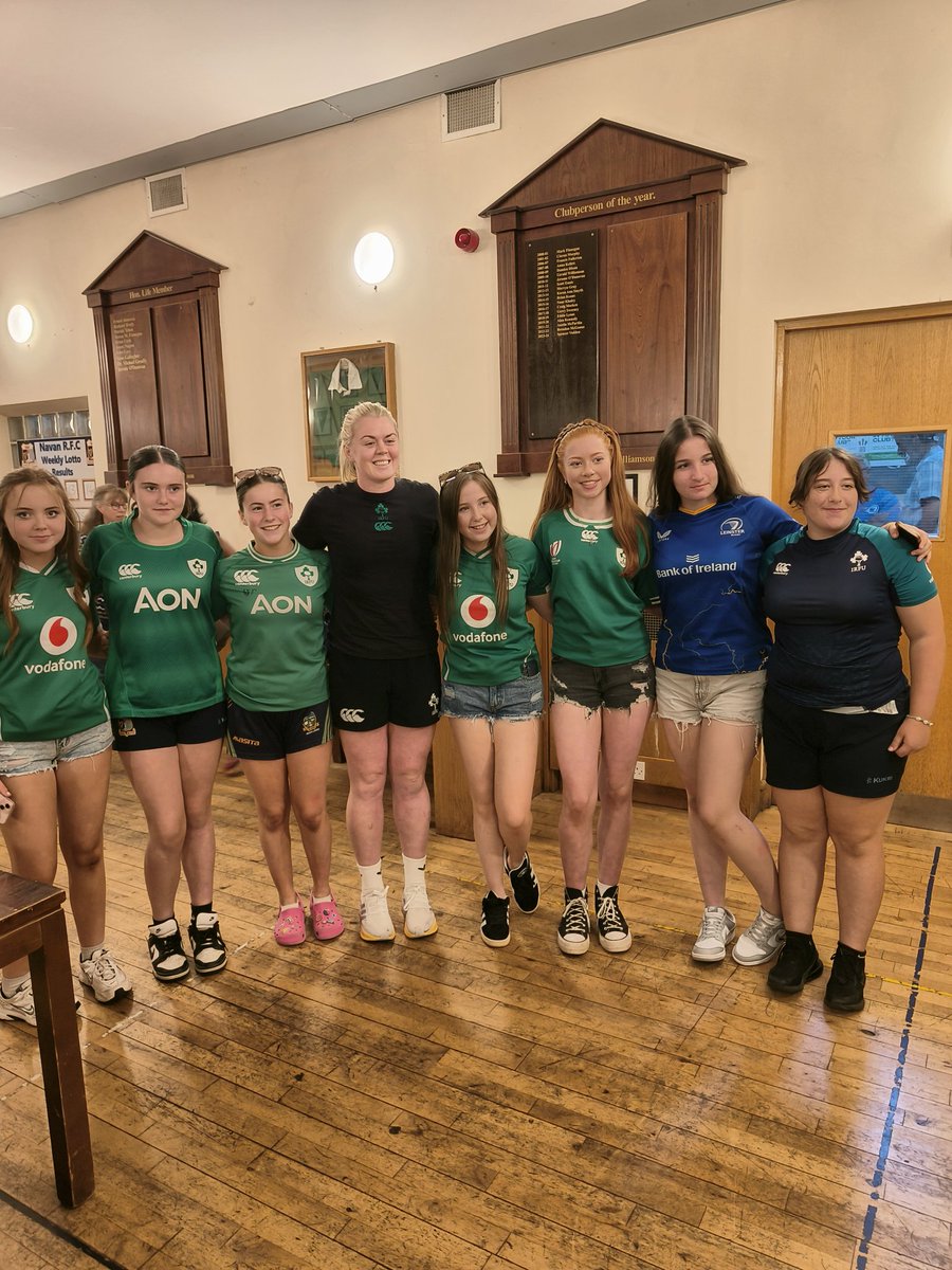 Navanrfc (@navanrfc) on Twitter photo Huge thank you to <a href="/Sam_Monaghan8/">Samantha Monaghan</a> for coming to the club last night before heading off to #RWC2025
A true ambassador & inspiration to us all in the club & <a href="/NavanLadiesRFC/">Navan RFC Women's Rugby</a>
Best of luck to you Sam & all the <a href="/IrishRugby/">Irish Rugby</a> squad.
We'll be cheering you all on.
#GreenWave Huge thank you to <a href="/Sam_Monaghan8/">Samantha Monaghan</a> for coming to the club last night before heading off to #RWC2025
A true ambassador & inspiration to us all in the club & <a href="/NavanLadiesRFC/">Navan RFC Women's Rugby</a>
Best of luck to you Sam & all the <a href="/IrishRugby/">Irish Rugby</a> squad.
We'll be cheering you all on.
#GreenWave