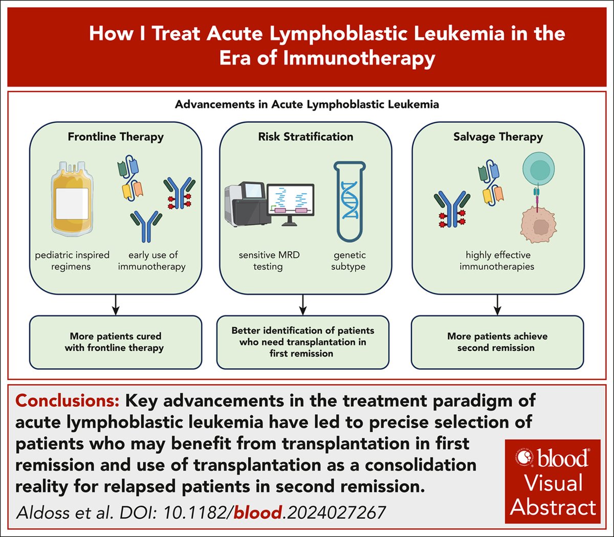 BloodPortfolio's tweet image. How I treat acute lymphoblastic leukemia in the era of immunotherapy while revisiting the myth of second remission ow.ly/VNYF50WBFRq #HowITreat #lymphoidneoplasia #transplantation