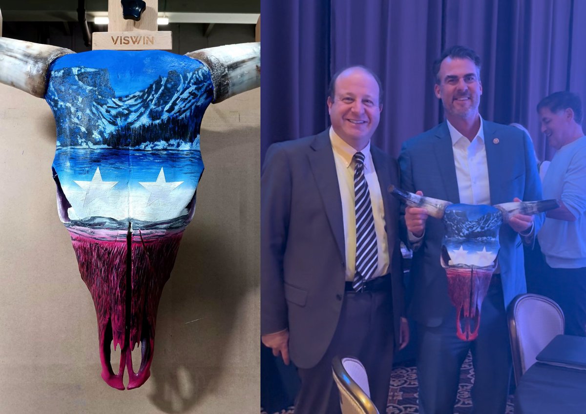 Fue un placer conocer al artista colorado Marcos Acosta, cuya increíble obra fue elegida como regalo de la Asociación Nacional de Gobernadores para el gobernador Kevin Stitt. ¡Es un orgullo ver la creatividad colorada en el escenario nacional!