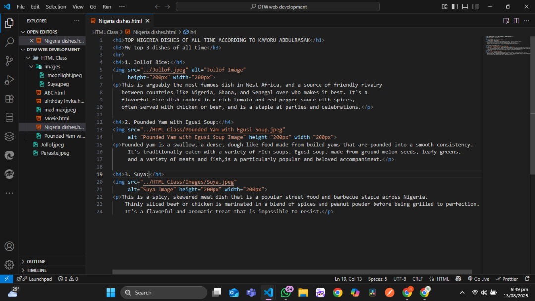 rasak_code's tweet image. Today’s win ✅ — I learned about file paths and applied them directly into my project. Feels good seeing everything I’ve learned so far come together in real code. Step by step, I’m building both skills and projects 🚀👨🏽💻
#WebDevJourney #CodeLife #LearningByDoing #FilePath #HTML