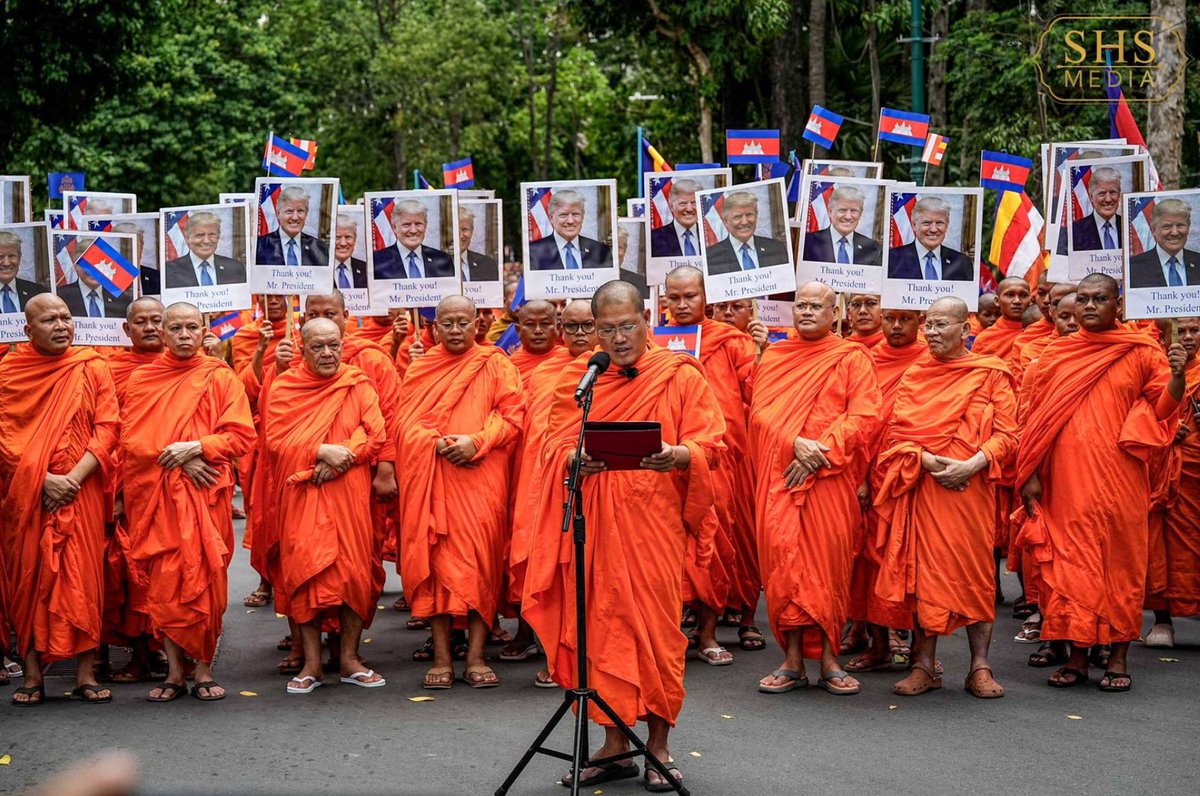 Newt Gingrich (@newtgingrich) on Twitter photo Cambodian Monks thank President <a href="/realDonaldTrump/">Donald J. Trump</a> for his leadership in stopping the war between Cambodia and Thailand. Hopefully the Nobel Peace Prize Committee will notice. Cambodian Monks thank President <a href="/realDonaldTrump/">Donald J. Trump</a> for his leadership in stopping the war between Cambodia and Thailand. Hopefully the Nobel Peace Prize Committee will notice.