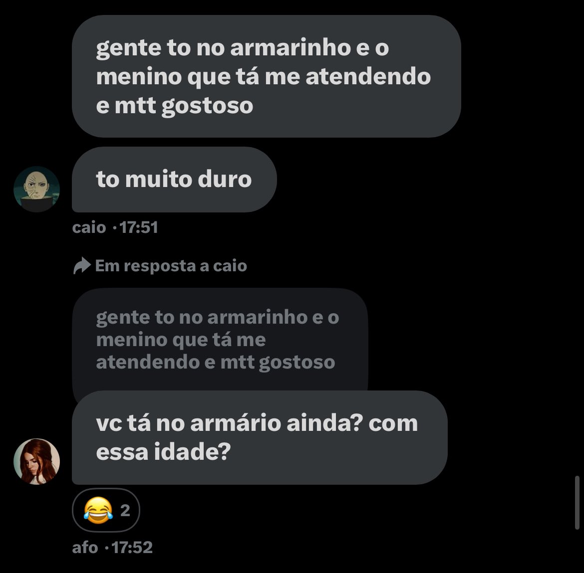 caio saia do armário logo!