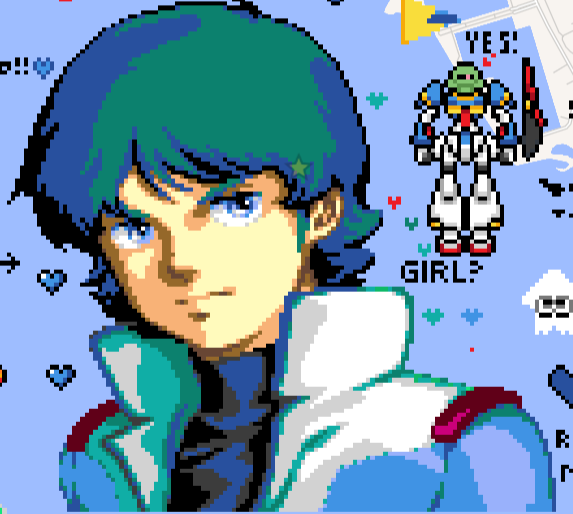 I forgot about a mini zeta I was drawing next to a kamille portrait 

AND SOMEONE PUT A ZAKU HEAD ON IT LMAO