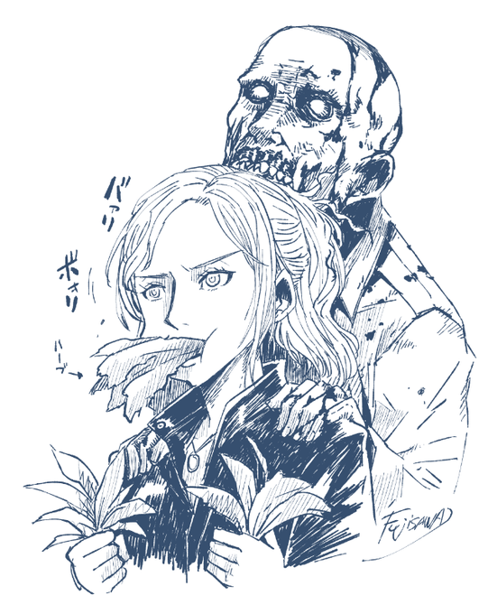 なんかバイオRE:2やりたくて昔描いたらくがき。 