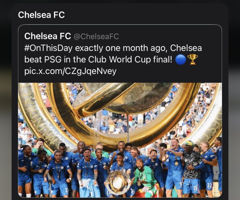 ocfCFC's tweet photo. #SuperCup 

Nobody: 

Chelsea admin after Spurs lost to PSG: https://t.co/qMynCkbAsi