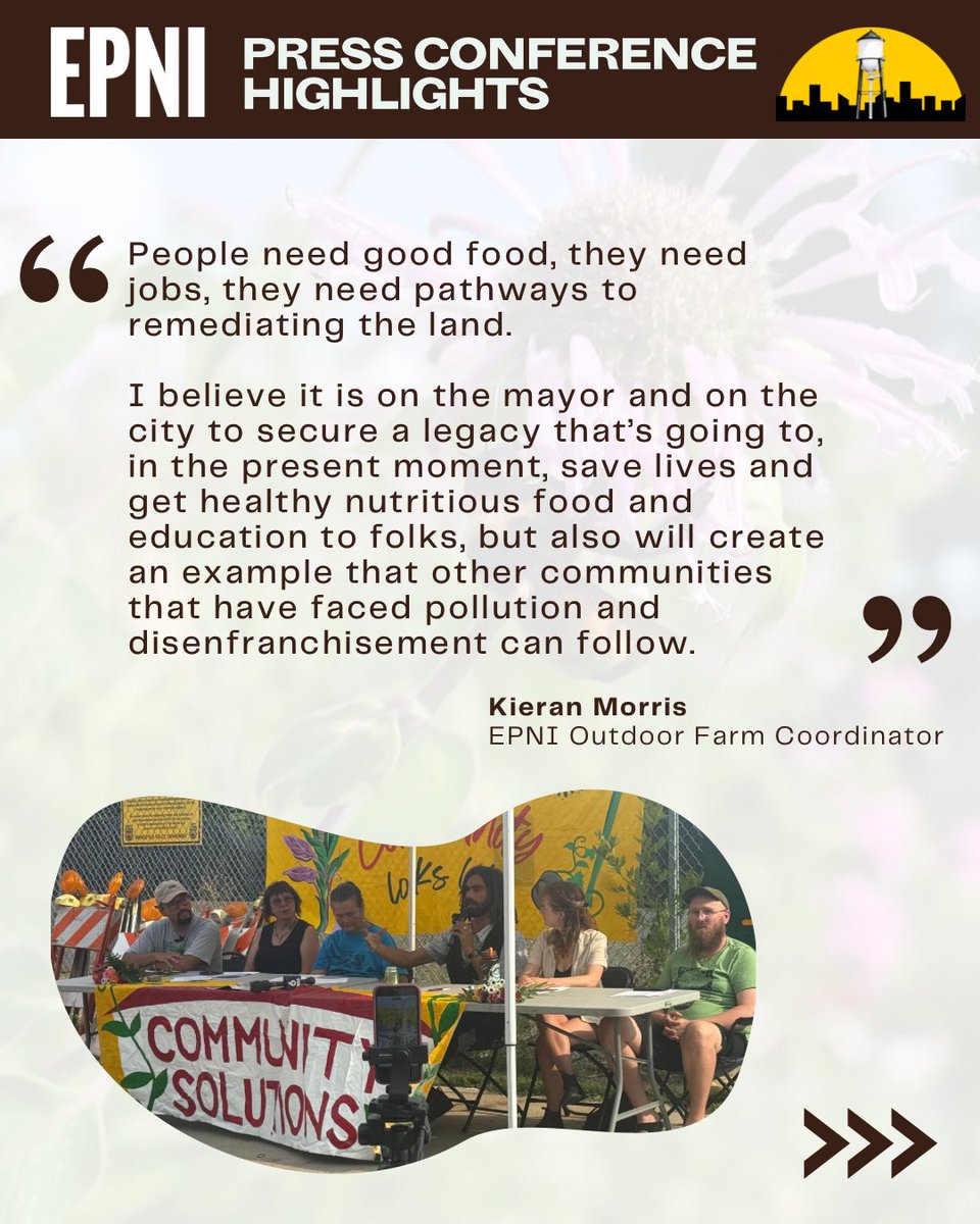 epni_urbanfarm's tweet photo. At EPNI's press conference we shared plans, partners &amp; grants lined up for the Roof Depot site

We also asked the Mayor to respond to the purchase offer of $10.2 million we sent on 6/27 &amp; work with EPNI to finally transfer site stewardship to East Phillips

Read more in our bio! https://t.co/1sliLJNlvu