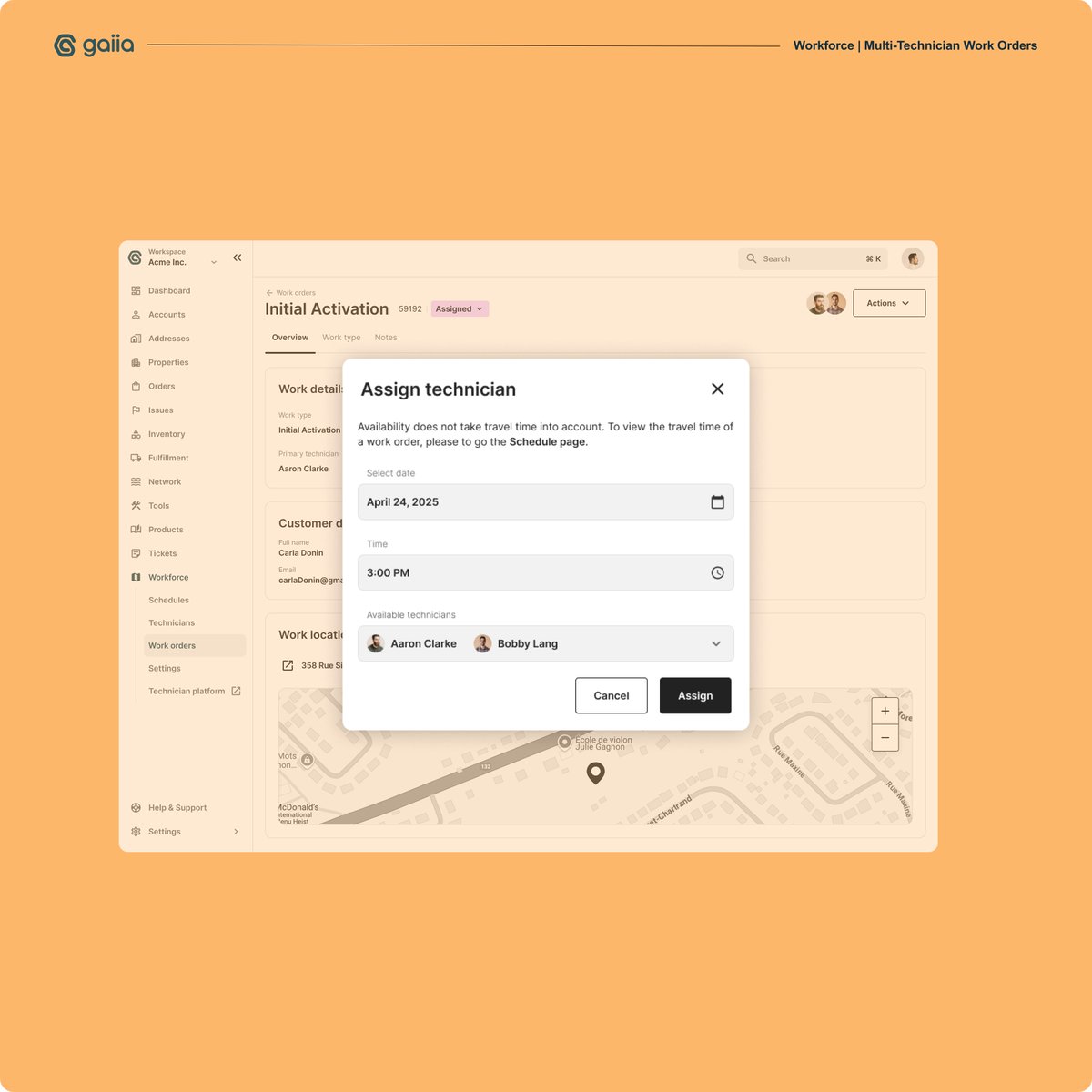 Say hello to faster, smoother multi-person jobs. 👋

With our new Multi-Technician feature, two techs can access and update the same job in their app while the primary tech keeps final responsibility. Perfect for those big installs that need more hands on deck.