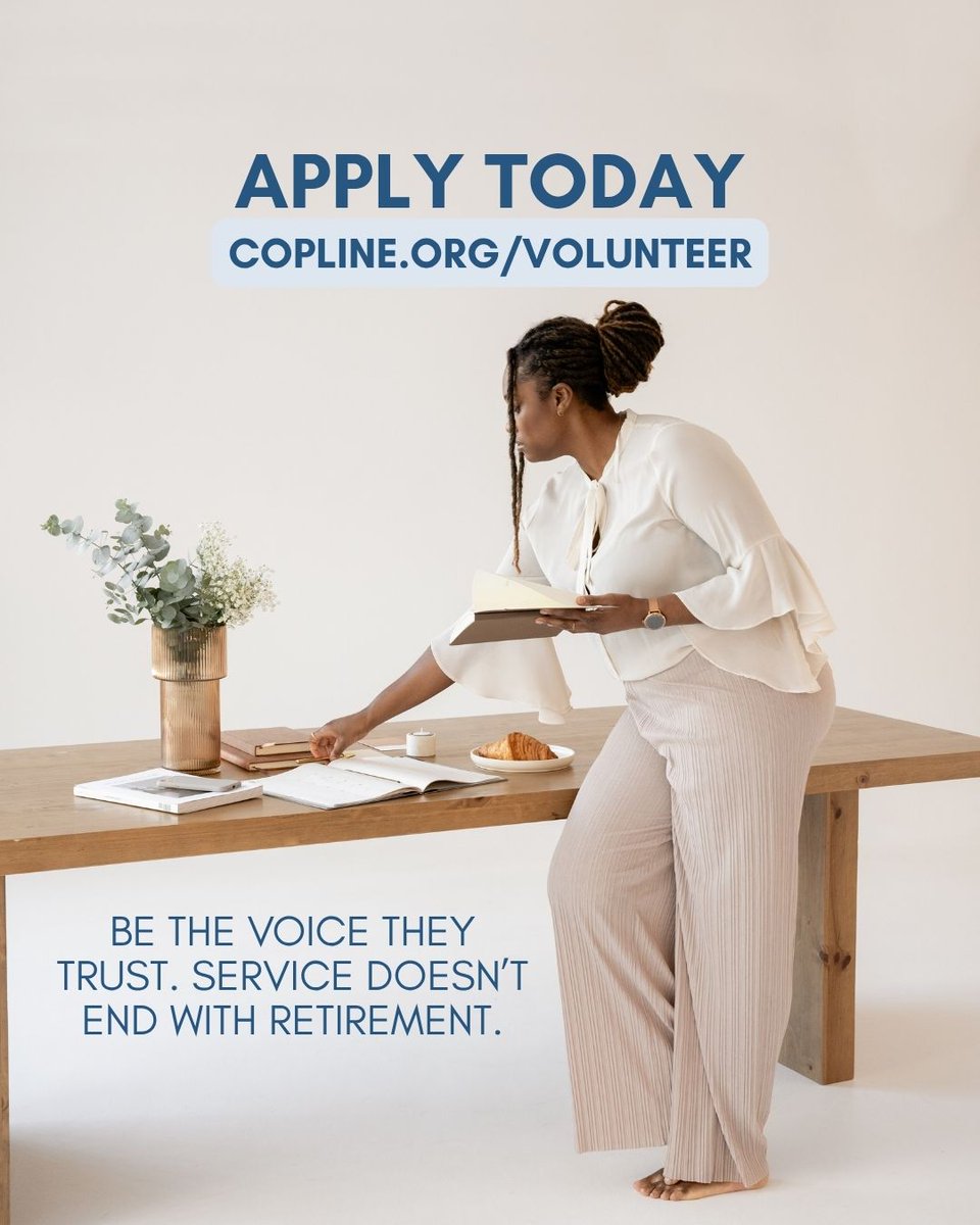 Next training: October 27–31, 2025 in Freehold, NJ.
Potential volunteers, please visit our webpage and click on the link to complete a mandatory questionnaire which is forwarded to our Director for review.
📷 Apply here: copline.org/volunteer
