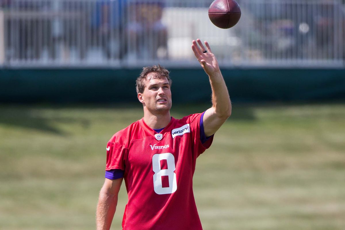 VikeFans's tweet photo. Say what you will about him, but starting in 2018 (here in his first Viking training camp) &amp; finishing in 2023, Kirk Cousins is statistically the best passer in Viking history, but he lacked a DEF &amp; secure offensive line, so most fans blamed him for things he could not control https://t.co/hojjm3c8Zw