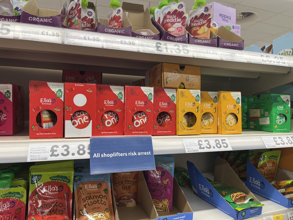 ellb2005's tweet photo. if someone is stealing toddler food pouches… 
it’s not just for the shits and giggles is it? https://t.co/KhRNd27RSd