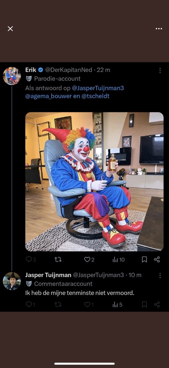 Chris Klomp (@chrisklomp) on Twitter photo Stalker <a href="/JasperTuijnman3/">Jasper Tuijnman</a> is nogal fier op zijn strijd tegen 'pesten'. Dit is hoe hij reageert op de euthanasie van mijn moeder na een lange lijdensweg. Stalker <a href="/JasperTuijnman3/">Jasper Tuijnman</a> is nogal fier op zijn strijd tegen 'pesten'. Dit is hoe hij reageert op de euthanasie van mijn moeder na een lange lijdensweg.