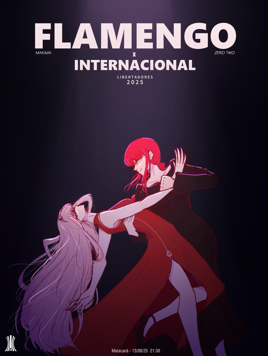 Libertadores 2025, Oitavas - Ida
Makima VS Zero Two

#FLAXINT 
#chainsawman 
#DarlinginthefranXX